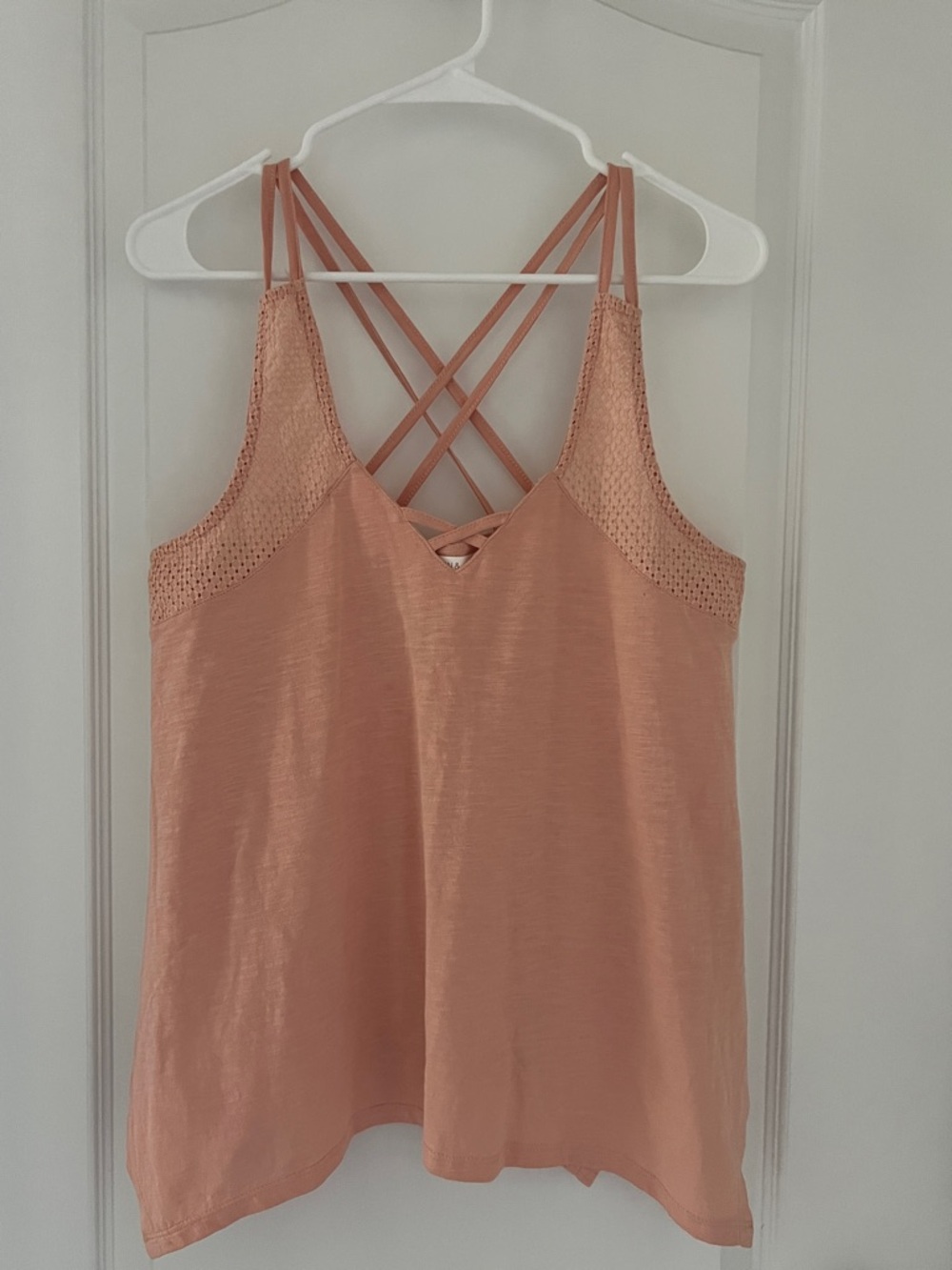 Sun & Shadow Peach Strappy Tank Top